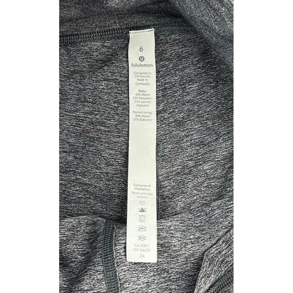 Lululemon Speed Up Tight 28" Full-On Luxtreme Heather Black Leggings Sz 6 W5ATOS - Picture 14 of 15